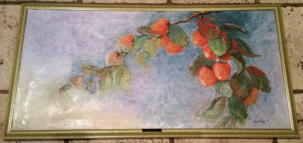 John Naka Persimmon Oil Painting from 1993